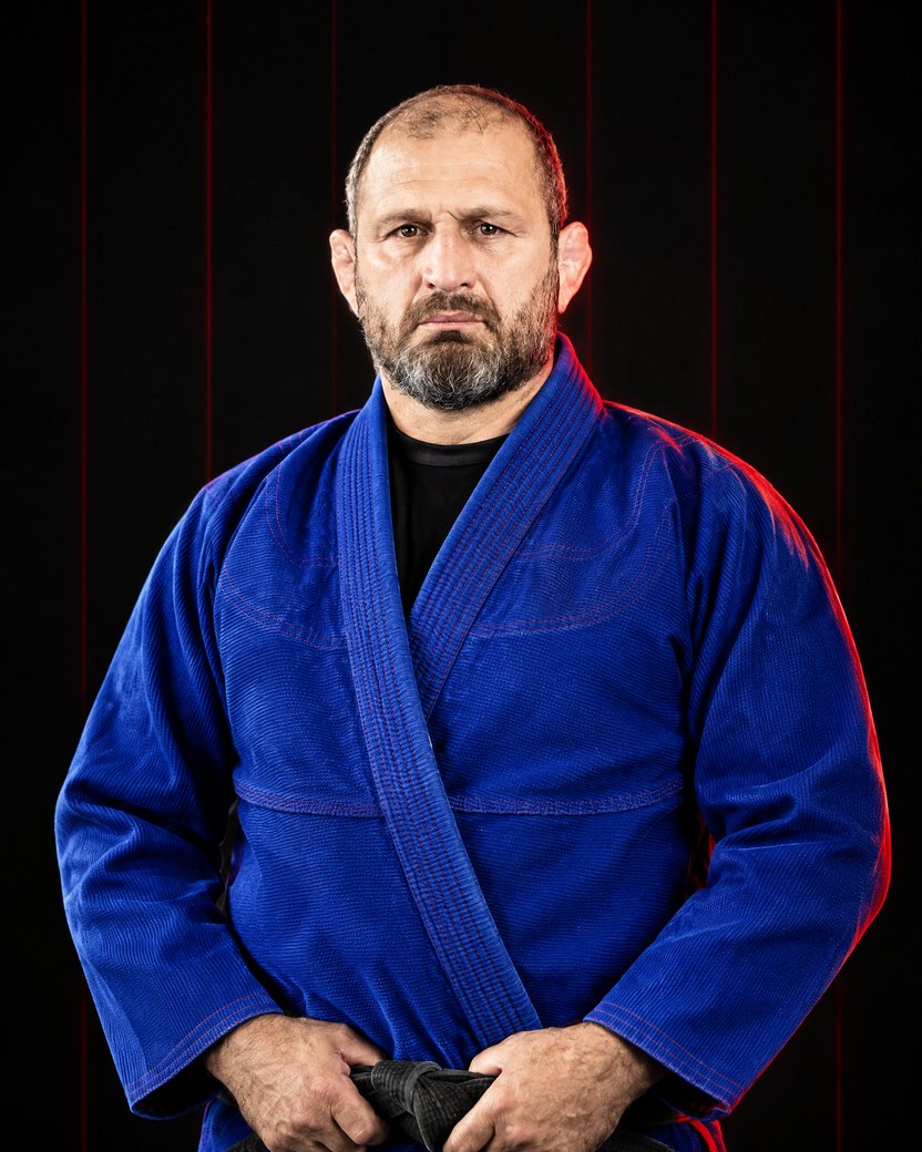 AI-standardized editorial portrait of Ralph Gracie