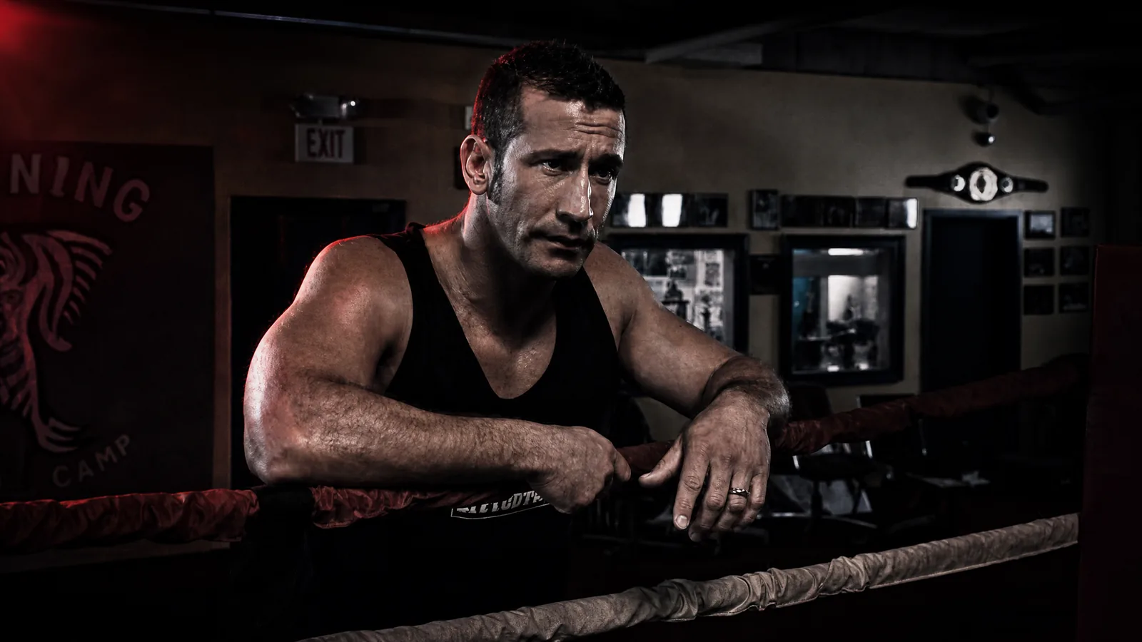 Muay Thai practitioner inside a training ring